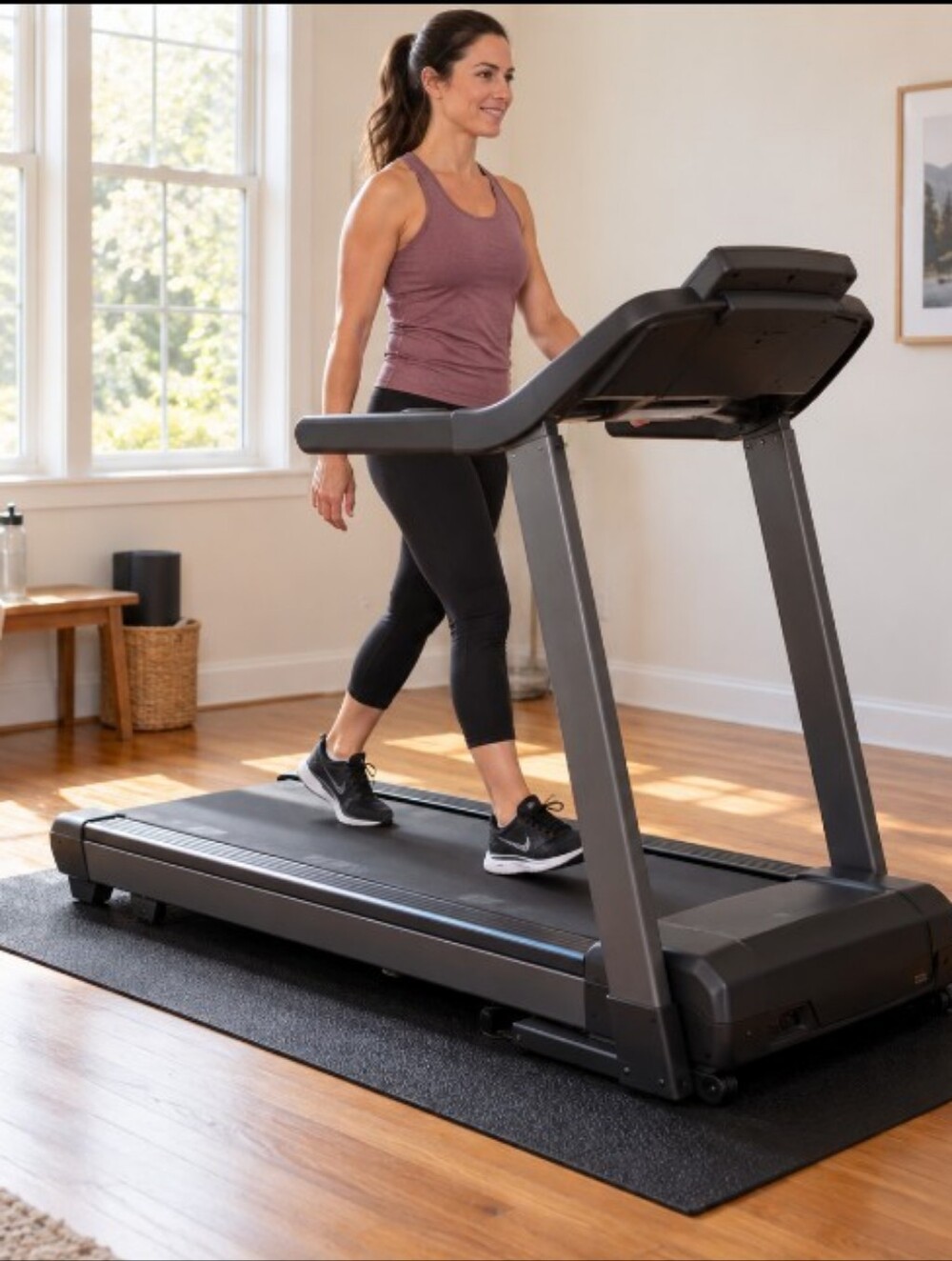 New. Black Exercise Equipment Mat - Protective Gym Floor Mat